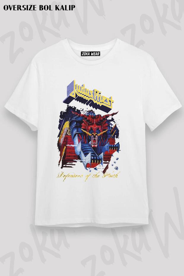 Unisex Oversize Mold Judas Priest2003 Design Printed Tshirt
