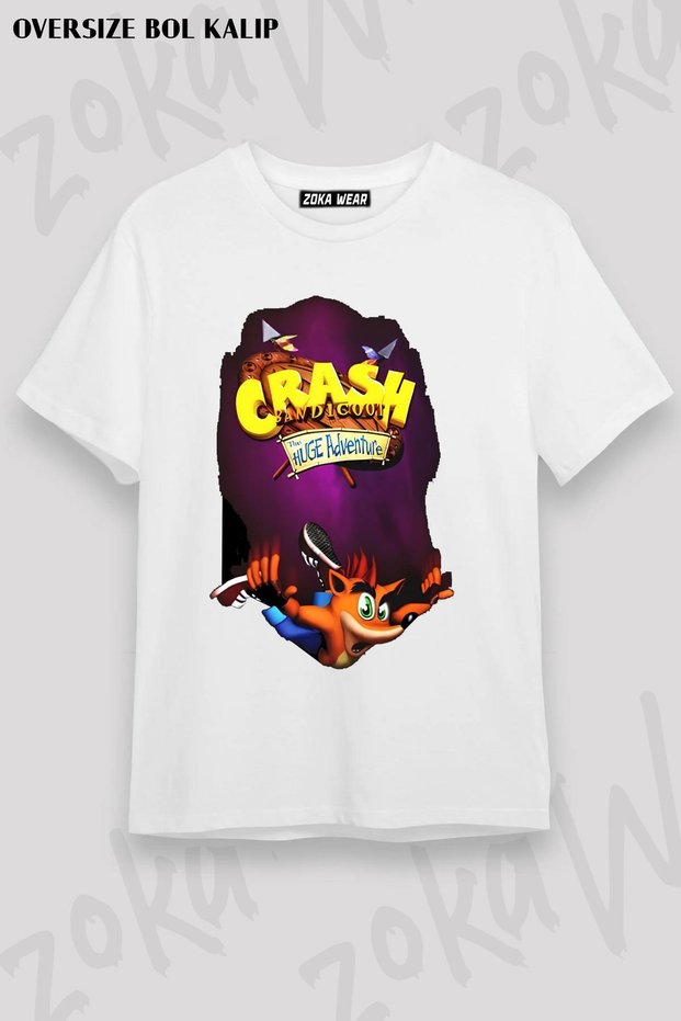 Unisex Oversize Die Crash Bandicoot V2 Design Printed Tshirt