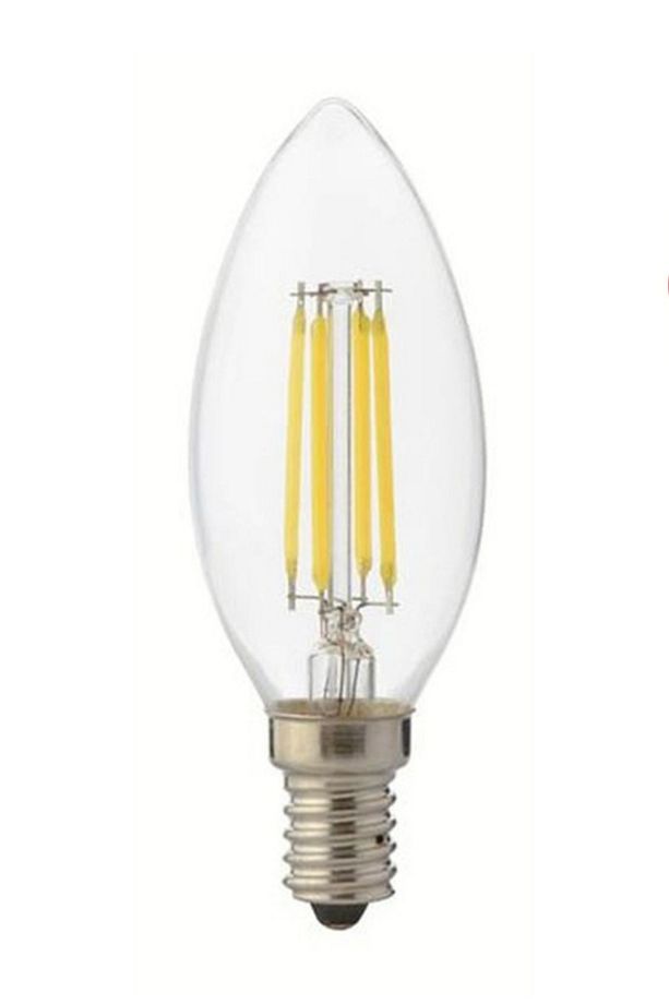 Mum Tip Ince Duy 4 W E14 Sarı Işık Buji Ampul Tip Flament Led Ampul Avize Lambası - 2