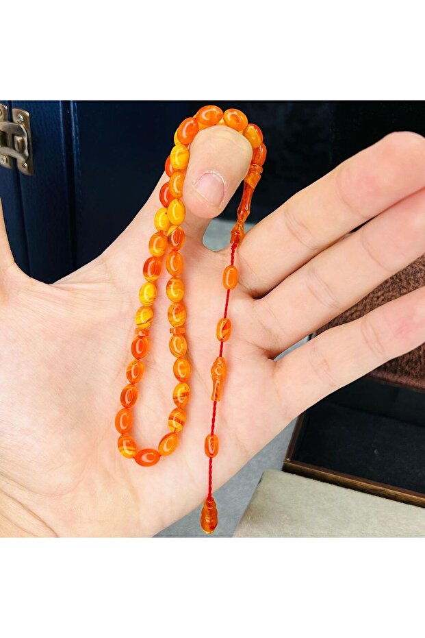 Ankle-Length Sized Marbled Compressed Amber