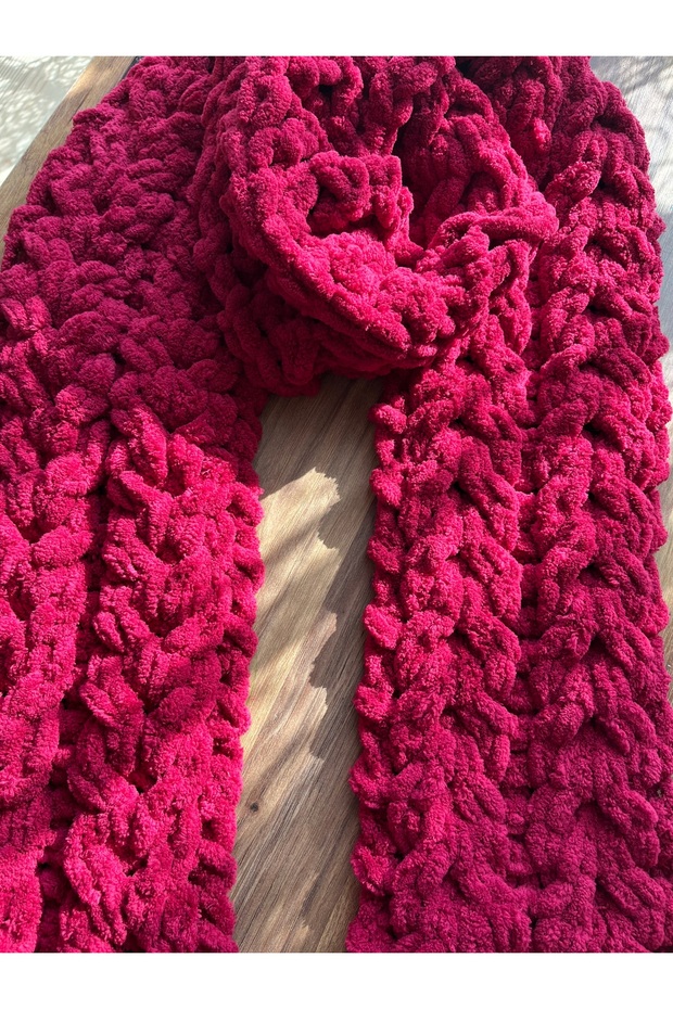 Puffy yumuşak dokulu başak model atkı - 6