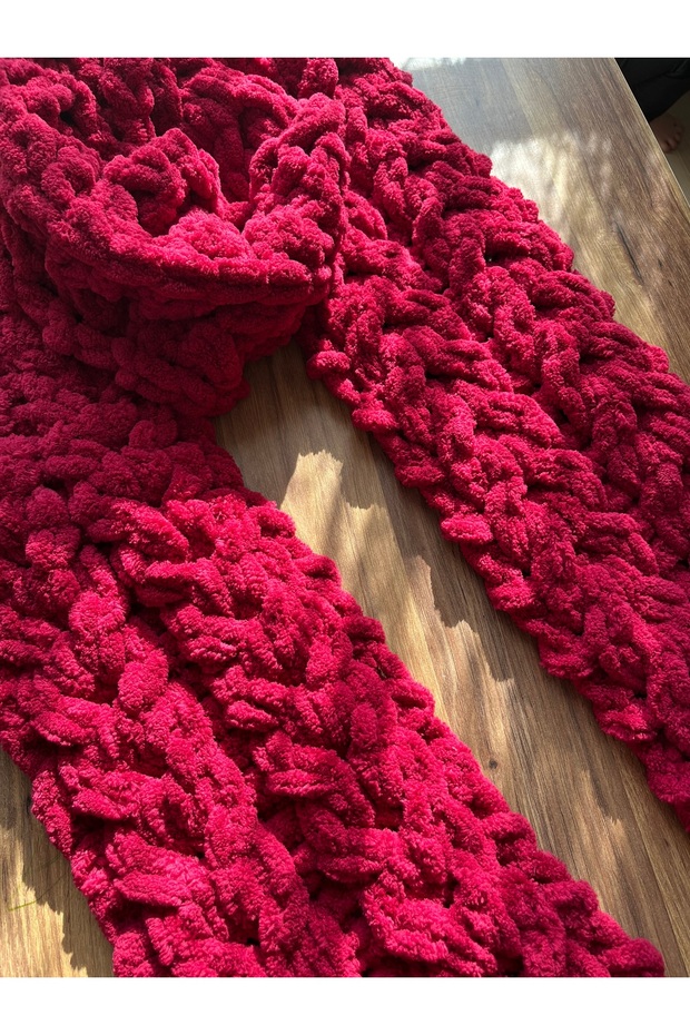 Puffy yumuşak dokulu başak model atkı - 5