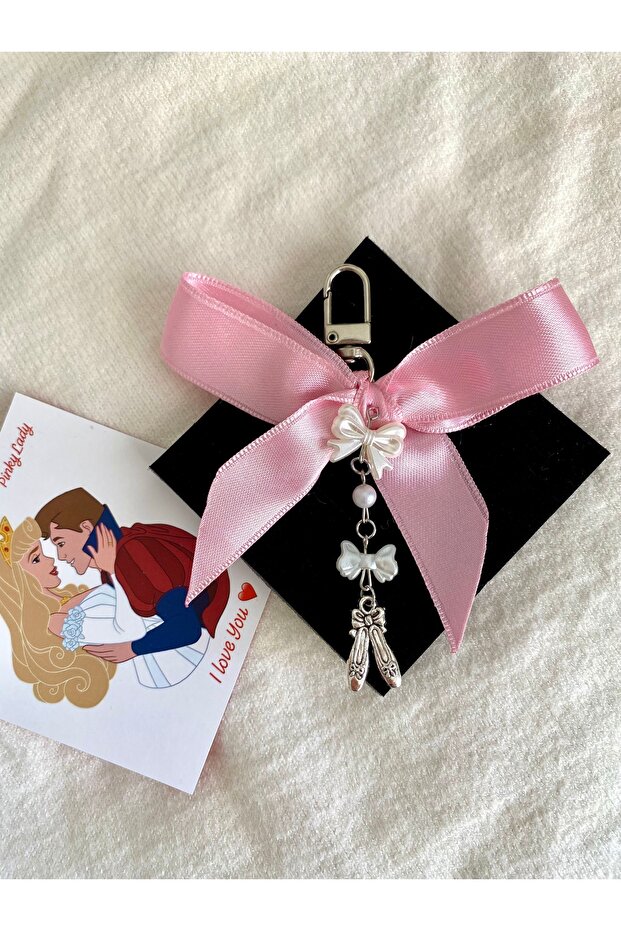Ballerina Bag Accessory with Pink Ribbon