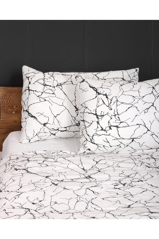 Pamuklu Mermer Desen Marble Tek Kişilik Nevresim Takımı (çarşafsızdır ) - 4