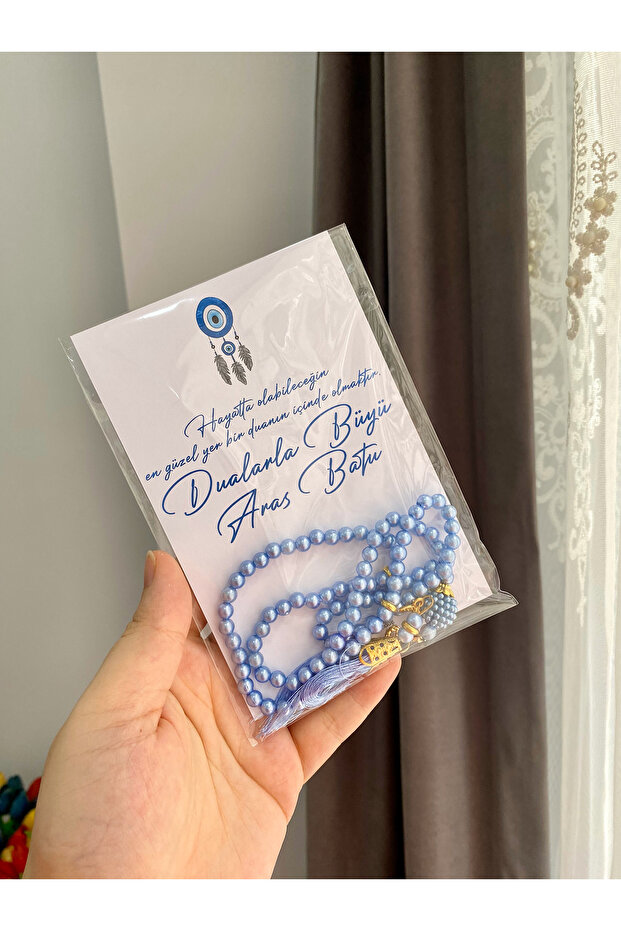 Pearl Rosary Mevlid Gift, Circumcision Gift, Baby Gift (25 Pcs)