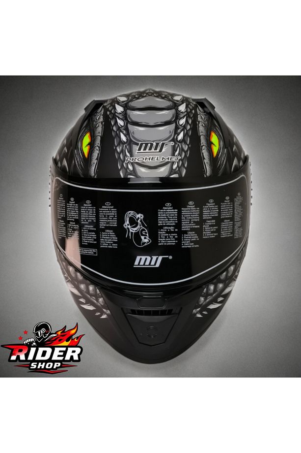 M801 Draglax Grey Ful Face Kask - 1