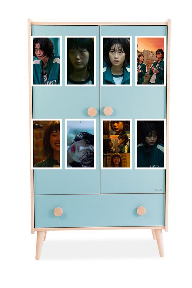 Squid Game S1 Player 067 Kang Sae-byeok ve Ji-yeong Oyuncu 240 8 adet karışık sticker set - 4