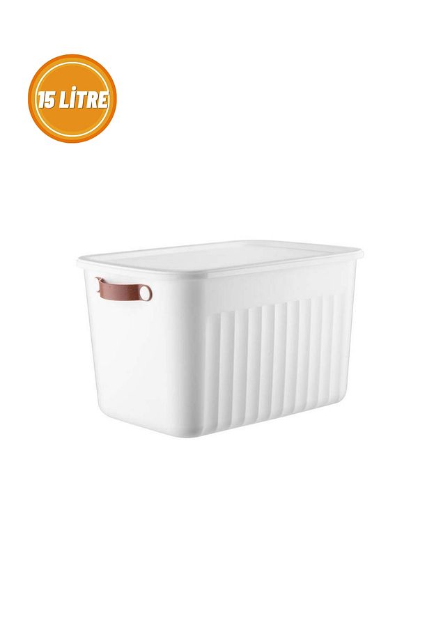 15 Litre Kapaklı Çok Amaçlı Saklama ve Düzenleme Kutusu - 1