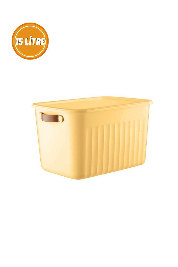 15 Litre Kapaklı Çok Amaçlı Saklama ve Düzenleme Kutusu - 1