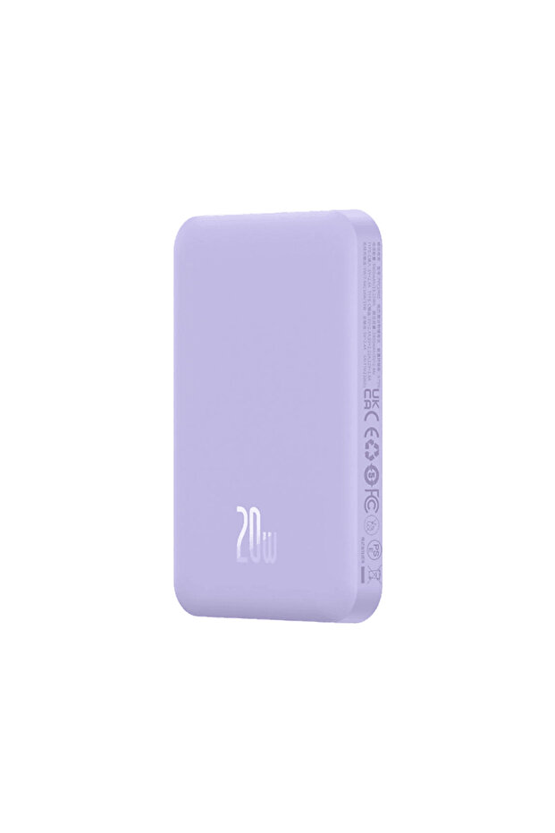 Magsafe Mini Wireless 5.000 mAh 20W Taşınabilir Şarj Cihazı Mor