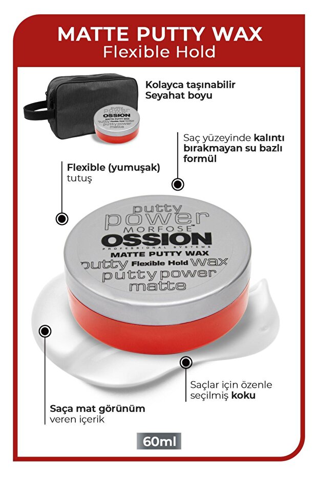 Ossion Putty Wax 60 ml 2 Adet - 2