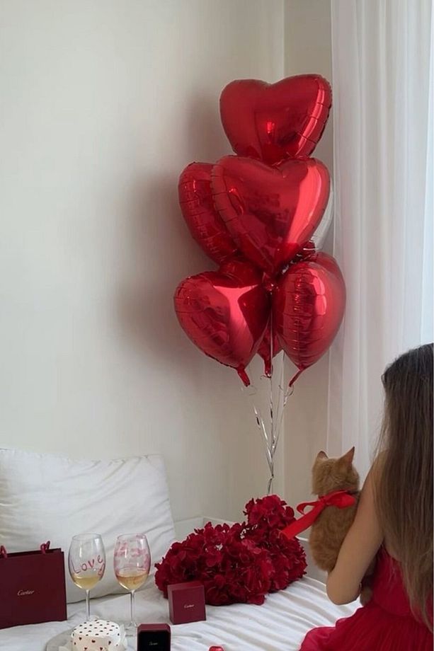 Kırmızı Kalp Folyo Balon Parlak 5 Adet 45cm - 6