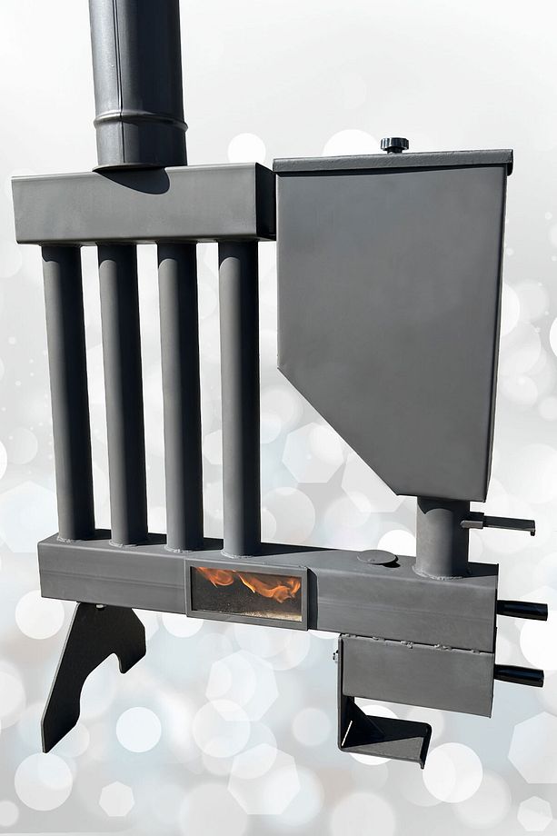 Pelet Sobası Petekli Pelet Soba Camlı Şömine Soba Stove Füze Roket - 4