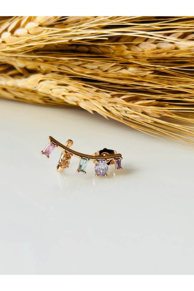 Renkli Zirkon Earcuff - 1