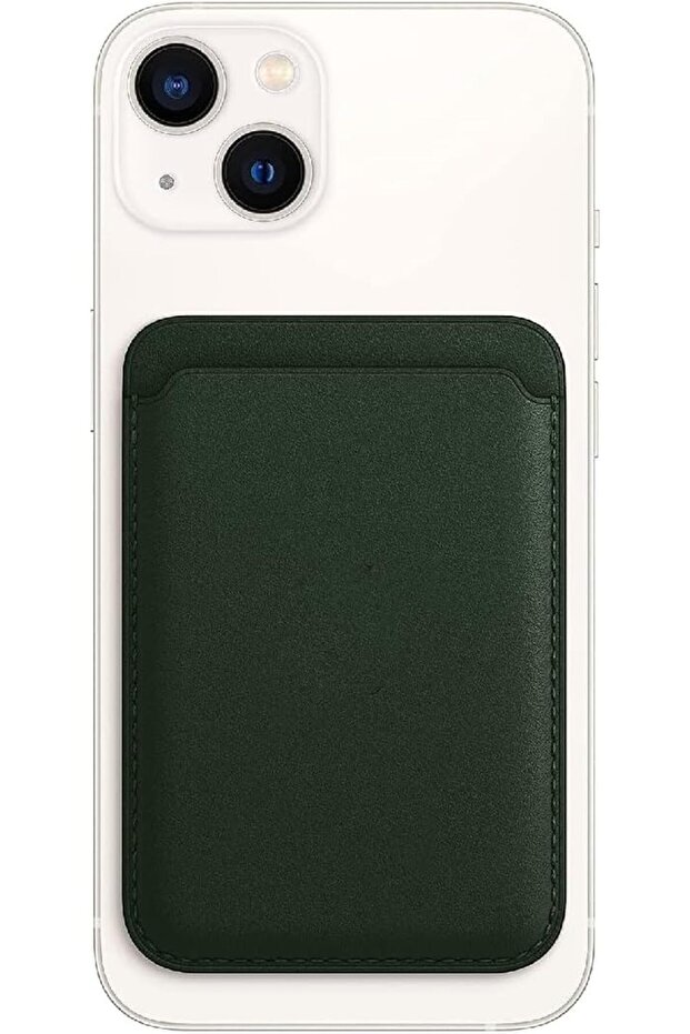 Magnetic MagSafe Wallet - Compatible with iPhone MagSafe (Olive Green)