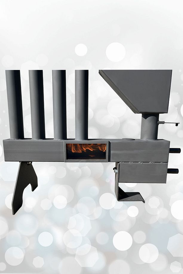 Pelet Sobası Petekli Pelet Soba Camlı Şömine Soba Stove Füze Roket - 5