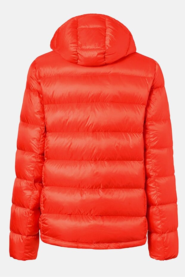 Men Solid Long Sleeve Puffer Jacket, Orange - 3