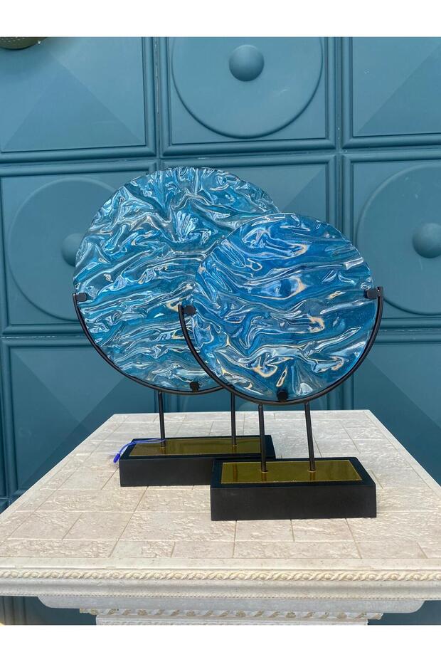 Daire Epoksi Mavi 2'Li - 1