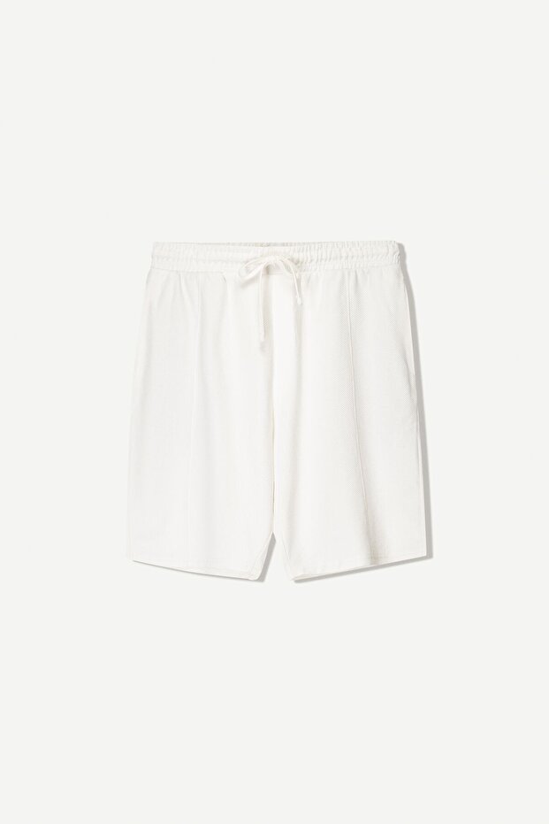 Dokulu bermuda şort - 5