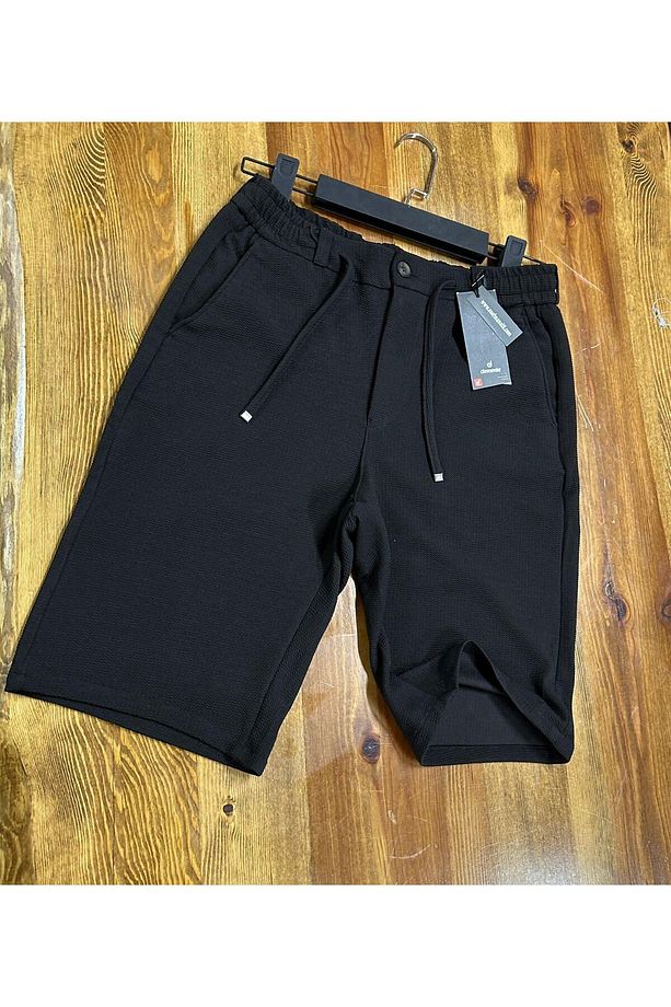 Erkek Kayra Kumaş Beli Lastikli Şort Jogger - 1