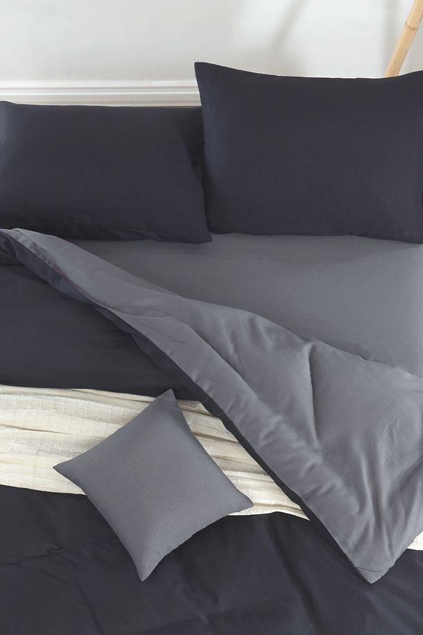 Çift Kişilik Paint Nevresim Takımı Mix Siyah-Füme - 3