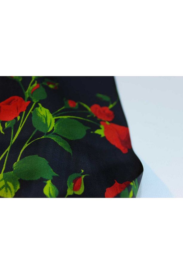 Eye-catching Draped Floral Satin Fabric by the Meter/Yard - High Quality, Silk-like Satin Look, Idea - 6