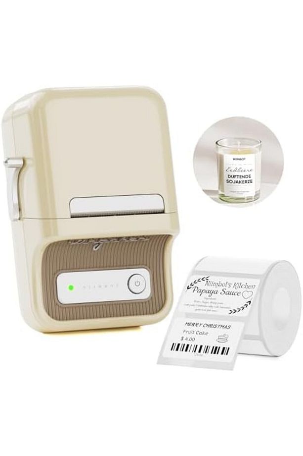 ShopTrendx B21 etiket yazıcısı, 1 rulo başlangıç bandı, Bluetooth kendinden yapışkanlı eti - 2
