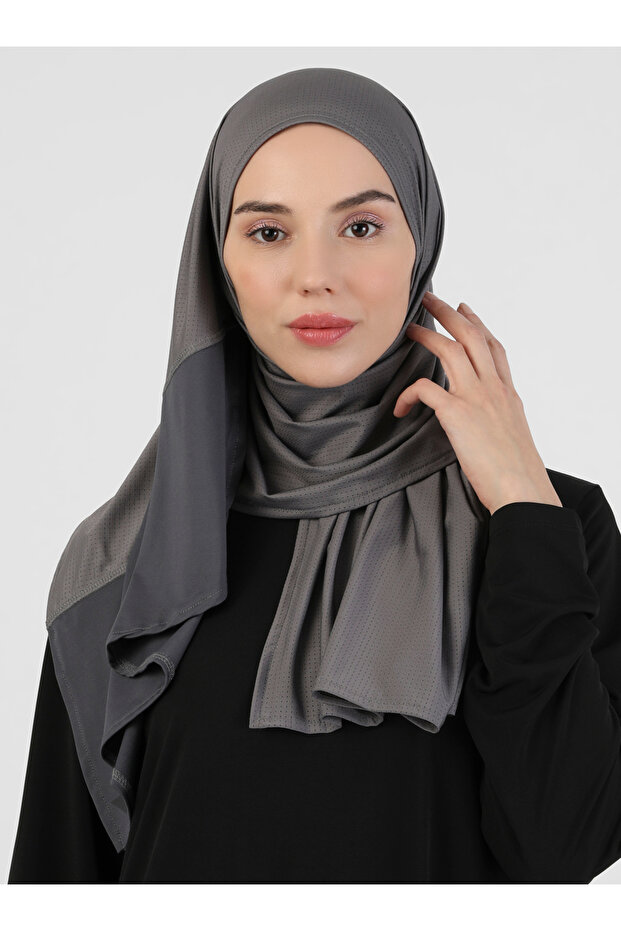 Premium Sports Athletic Micro Fabric Airy Porous Shawl - St095 Dark Gray