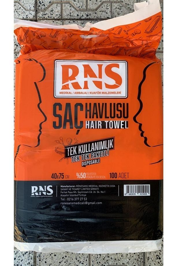 Tek Kullanımlık Saç Havlusu Berber Için Paketli 100 Adet (40*75) - 2