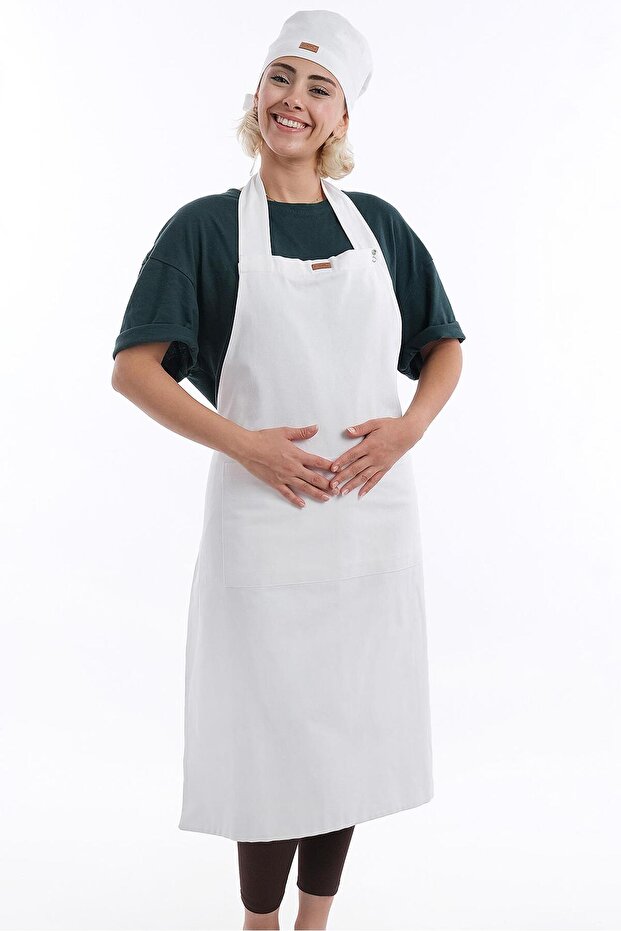 Double Sided Eoc Technology Hanging Kitchen Apron Bonnet Set - 5