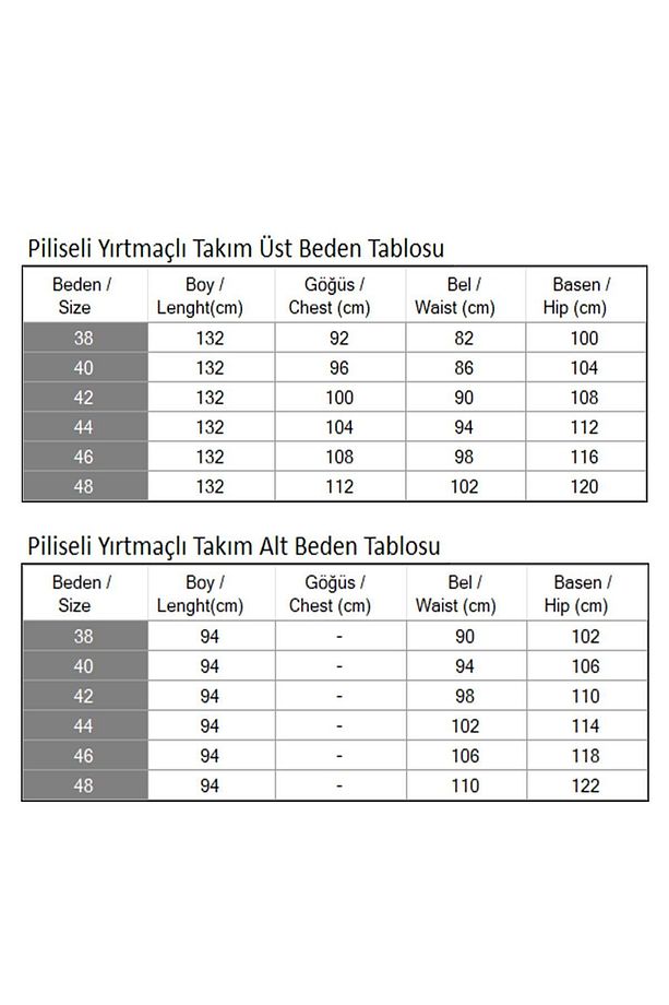 Piliseli Yırtmaçlı Takım Gül Kurusu 19239 - 6