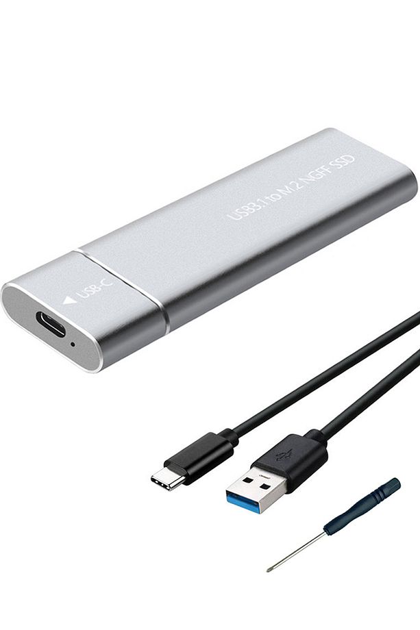 3015 M.2 Sata Ssd Ngff To Type C Usb 3.0 B-key Mini Çevirici Adaptör Harici Harddisk Kutusu - 1