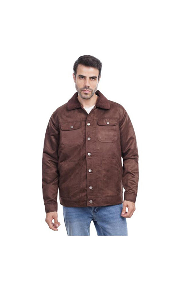 - سويت شيرت عصري بأكمام طويلة 1700287-بني 2XL