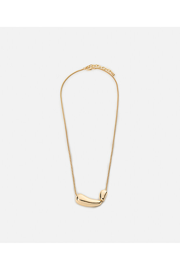 Çift parçalı metal kolye - 1