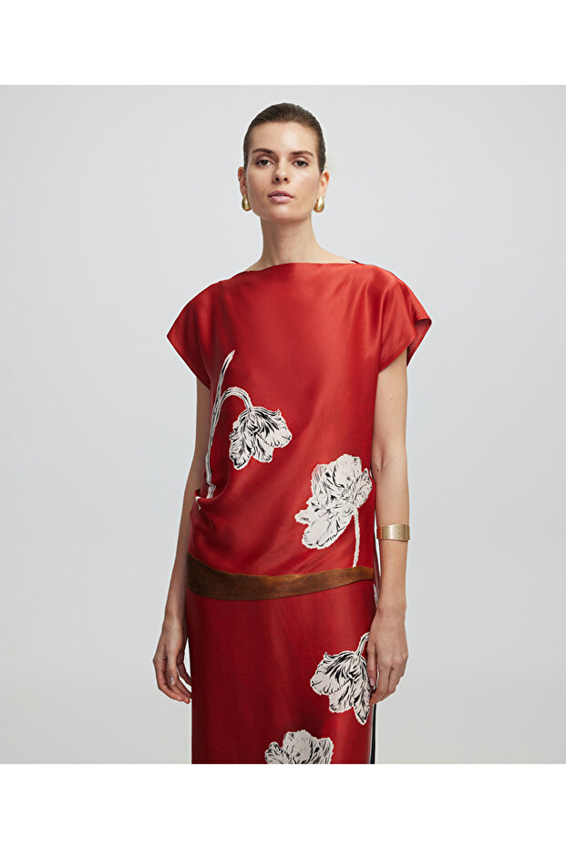 Çiçek desen bluz - 2