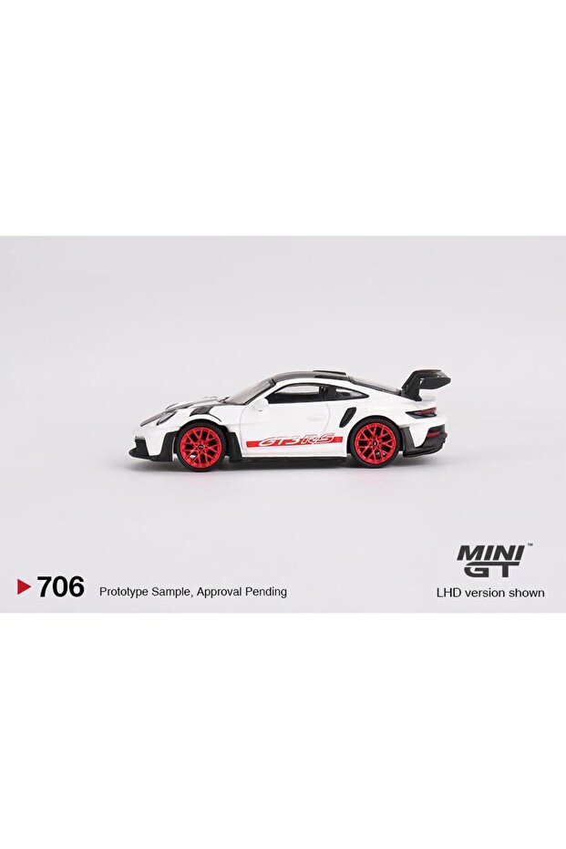 Porsche 911 (992) GT3 RS Weissach Package White with Pyro Red 706 - 4