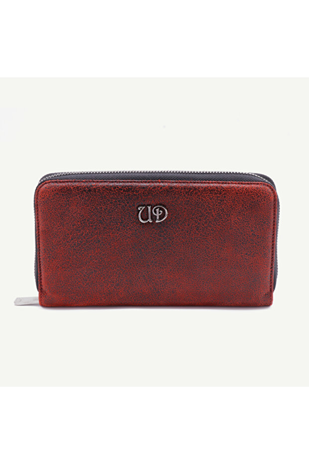Uderra Women's Genuine Leather Black-Red Wallet - S1Kc0212