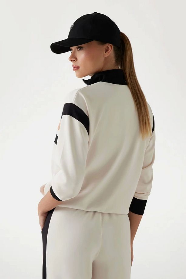 SUZANNE FULL ZIP SWEATSHIRT Kadın Bej Eşofman Üstü V5RQ00KCO72-G6F4 - 3