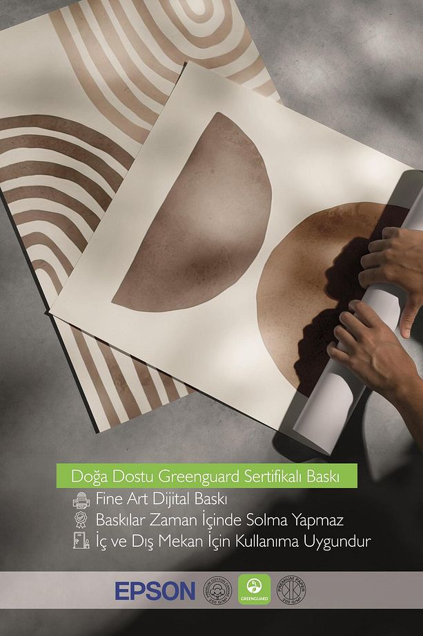 Siyah Çerçeveli Tablo Seti, Kahverengi Soft Bohem Duvar Tablosu, 3 Adet Poster Seti, No:300700 - 5