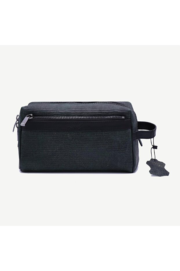 Uderra Men's Genuine Leather Black-Green Handbag - S2Et0202