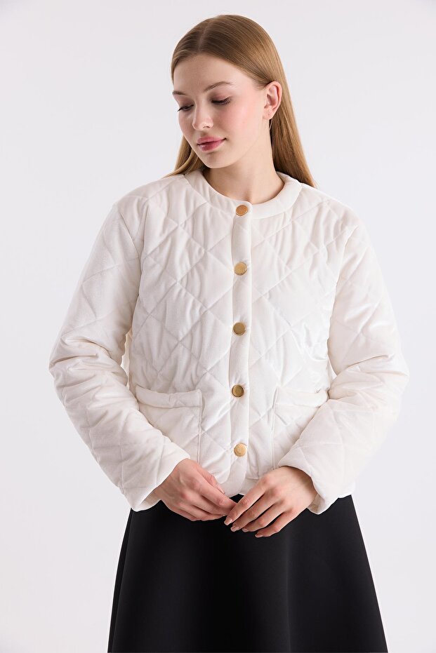 Eldon Kapitone Çıtçıtlı Premium Mont - 1