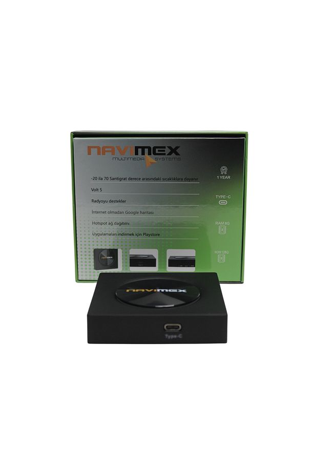 NAVİMEX Smartbox 8GB RAM + 128GB Universal - Carplay - Android Auto Uyumlu ROM - TYPE-C - SD Girişli - 1