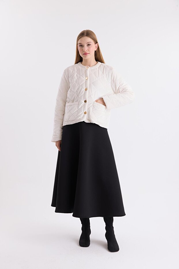 Eldon Kapitone Çıtçıtlı Premium Mont - 2