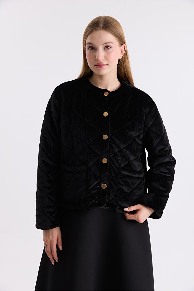 Eldon Kapitone Çıtçıtlı Premium Mont - 4