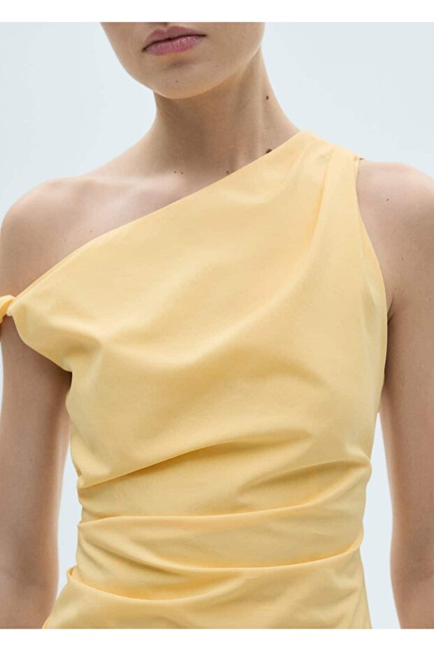 Rochie midi asimetrică drapată - 7