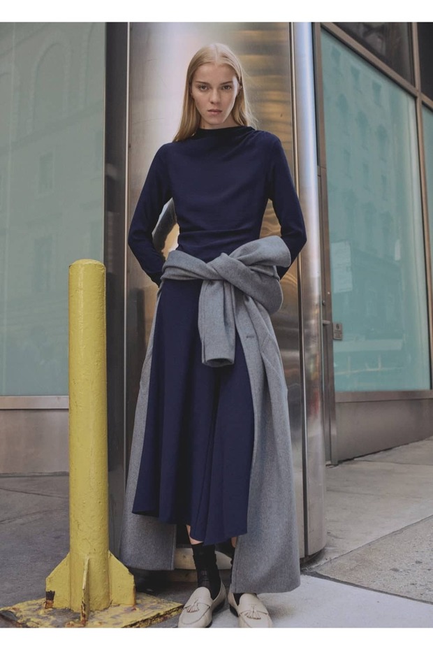 Asimetrik pilili elbise - 2