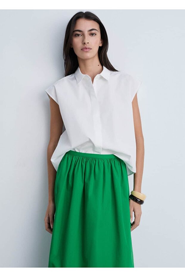 Evaze pamuklu etek - 7