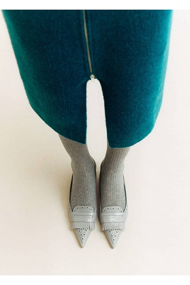 Püsküllü topuklu ayakkabı - 2