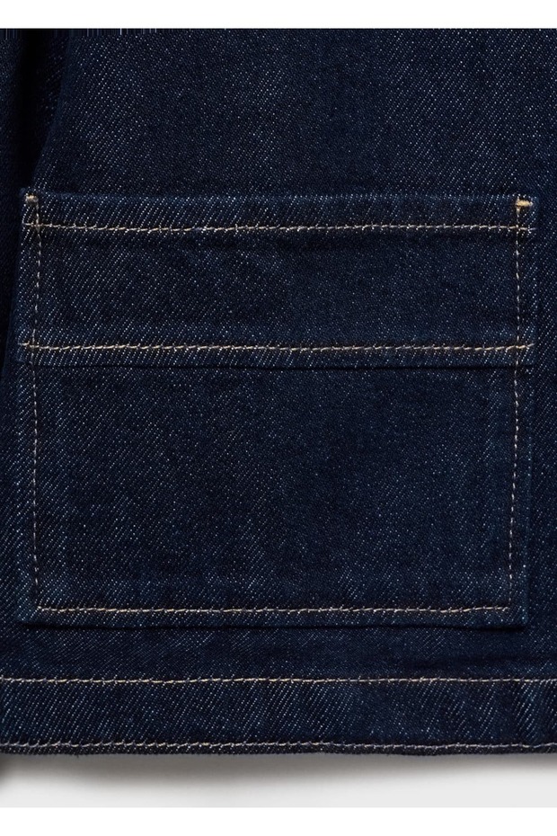Rinse wash denim ceket - 7