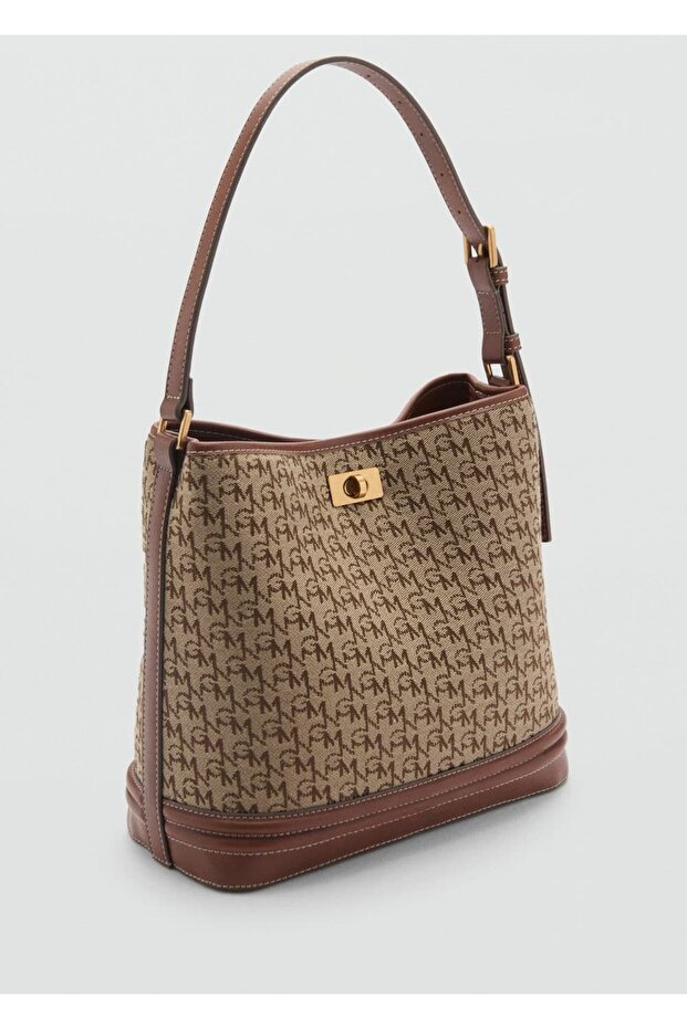 Logo desenli shopper çanta - 1